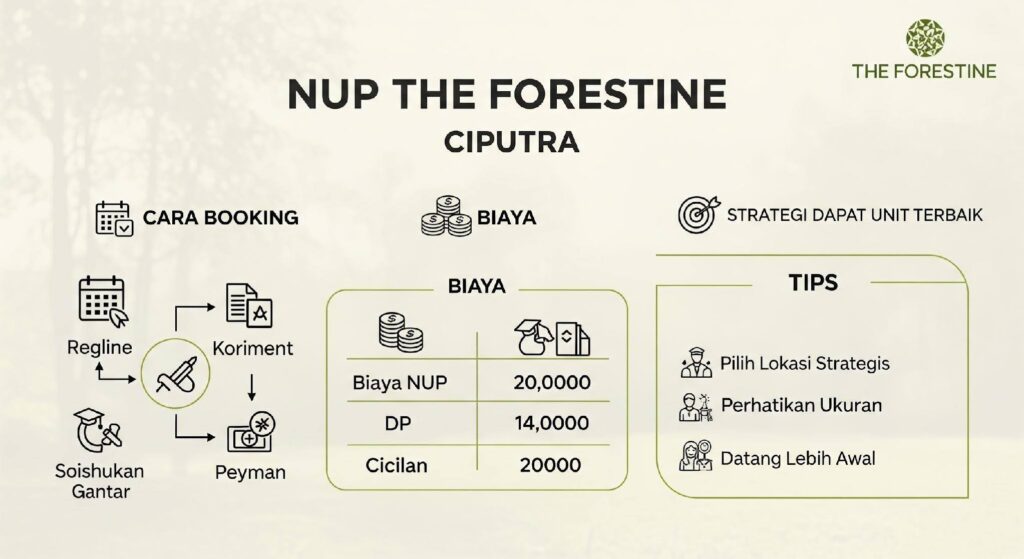 NUP The Forestine Ciputra: Cara Booking, Biaya, dan Strategi Dapat Unit Terbaik